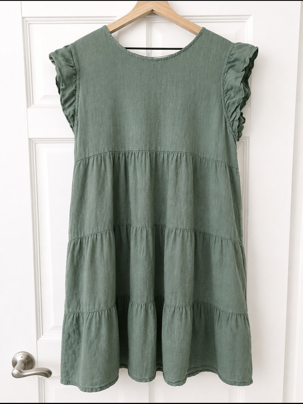 Vanessa Zani 100% Linen Shift Dress Made In Italy